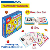 Skaleups Number Puzzle Kindergarten Math Games - STEM Matching Puzzle for Toddlers Kids Ages 3-5 - Educational Counting Toys Preschool Learning Activities